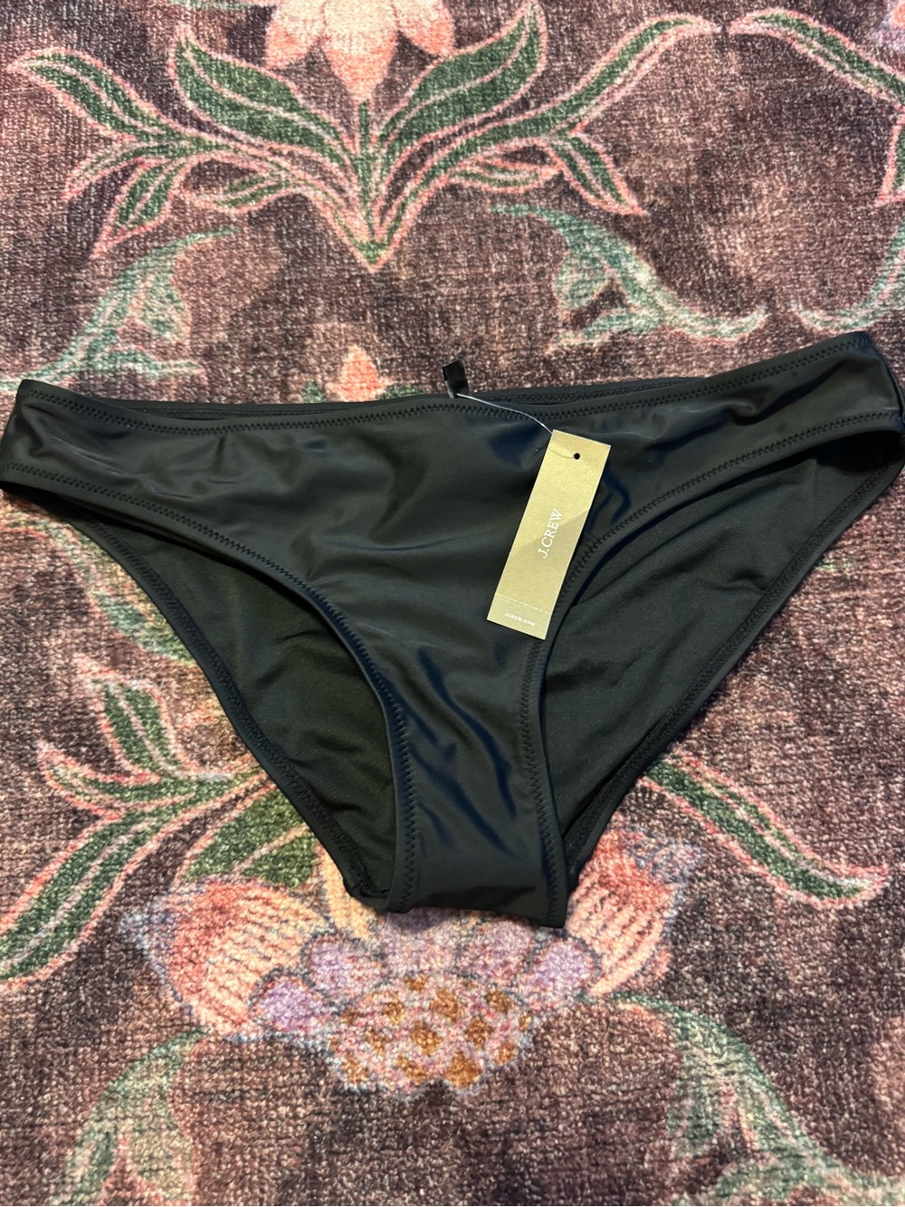 J. Crew NWT Classic Black Women's Bikini Swimsuit Bottom - Medium